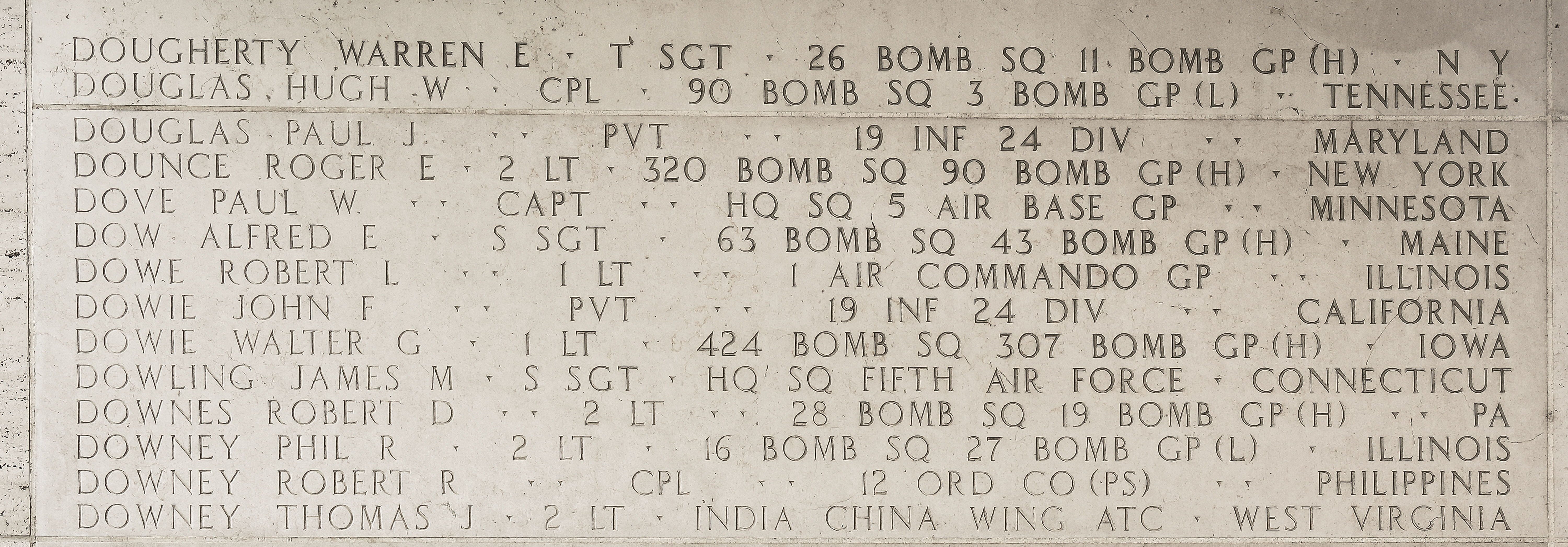 Robert L. Dowe, First Lieutenant